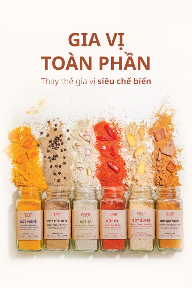 Bột Gia Vị Thảo Dược Noom Tự Nhiên - Không Phụ Gia, Hóa Chất - Hương Vị Độc Đáo Cho Món Ăn Ngon Tuyệt