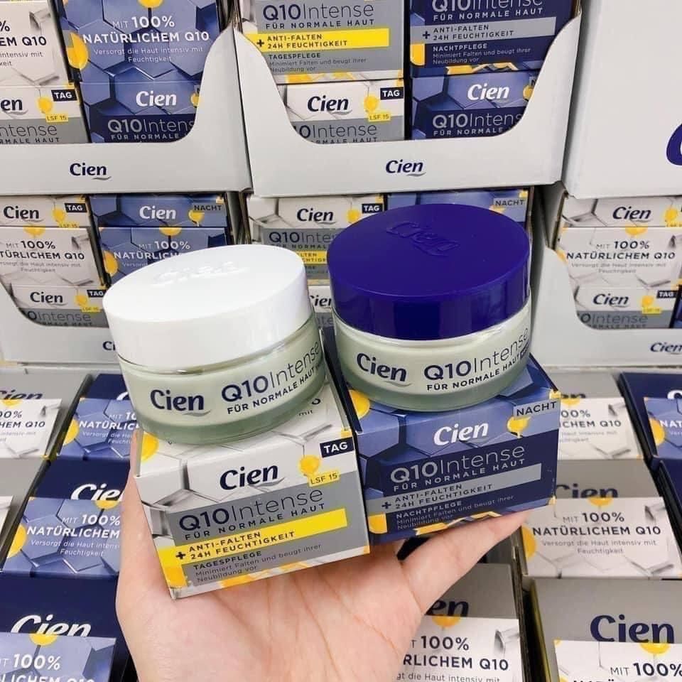Bộ sản phẩm dưỡng da ngày đêm Cien Q10 Intense - Chống lão hóa, làm sáng da, kem dưỡng ẩm cho mọi loại da, chăm sóc sắc đẹp hiệu quả