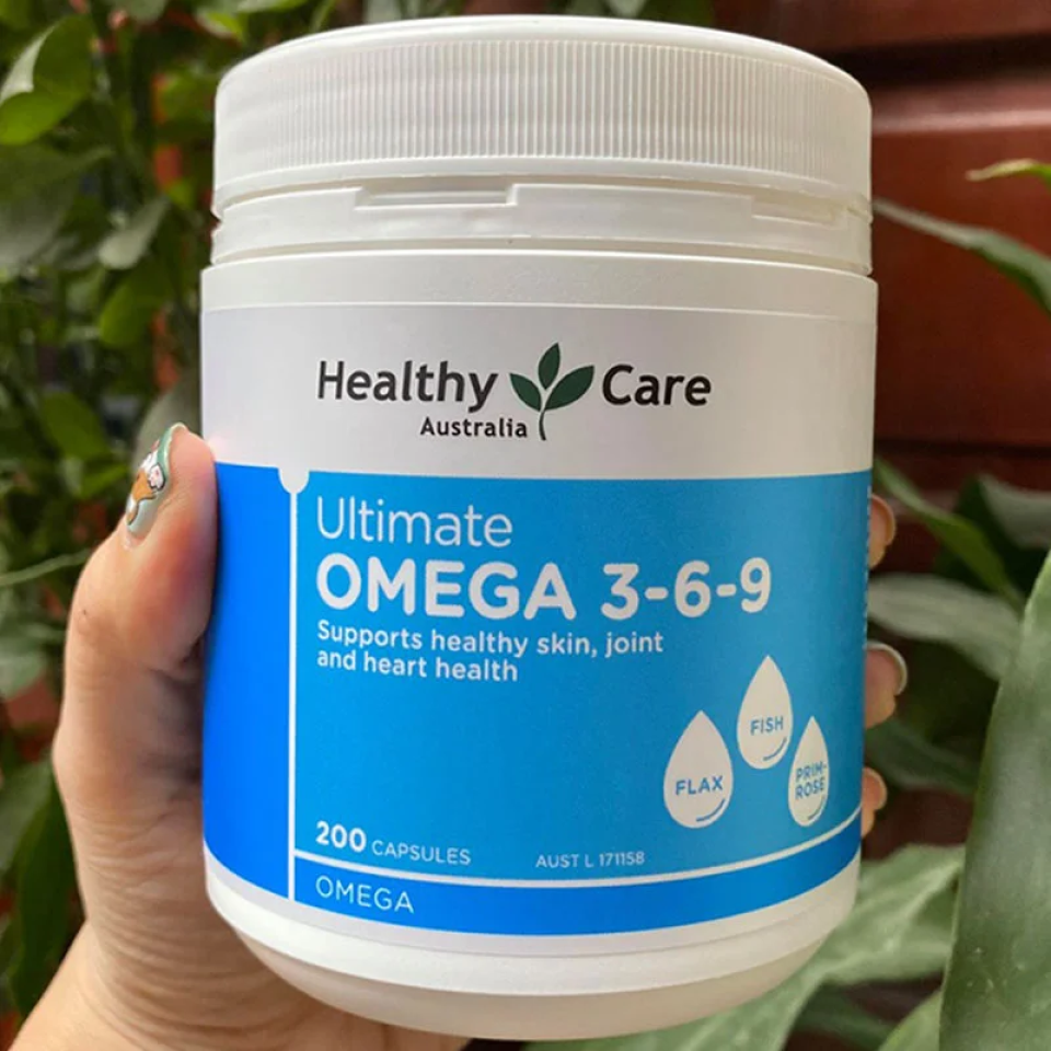 Viên uống Omega 3 6 9 Healthy Care Ultimate - Bổ sung Omega 3, 6, 9, Hỗ trợ sức khỏe tim mạch, não bộ, và làn da, Lọ 200 viên