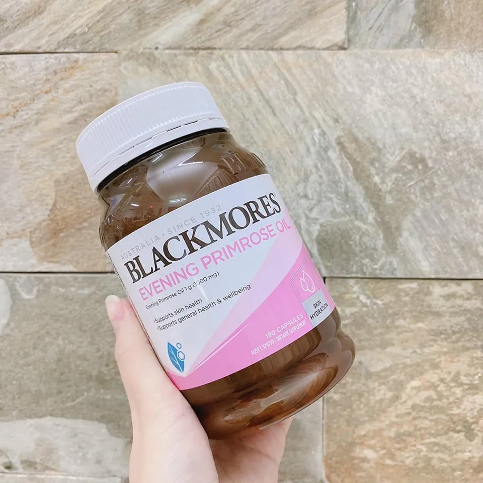Viên Tinh Dầu Hoa Anh Thảo Blackmores Evening Primrose Oil - Hỗ Trợ Làm Đẹp Da và Cân Bằng Nội Tiết Tố - 190 Viên