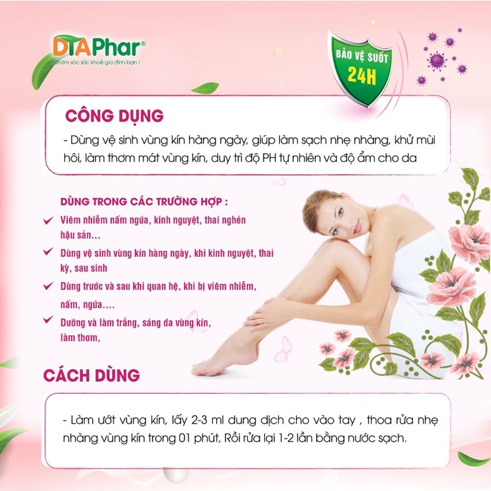 Dung Dịch Vệ Sinh Nữ Nano Cool Extra 100ml - Khử Mùi, Dưỡng Ẩm, Cân Bằng pH Da Vùng Kín, Giúp Làm Sạch Mềm Mại
