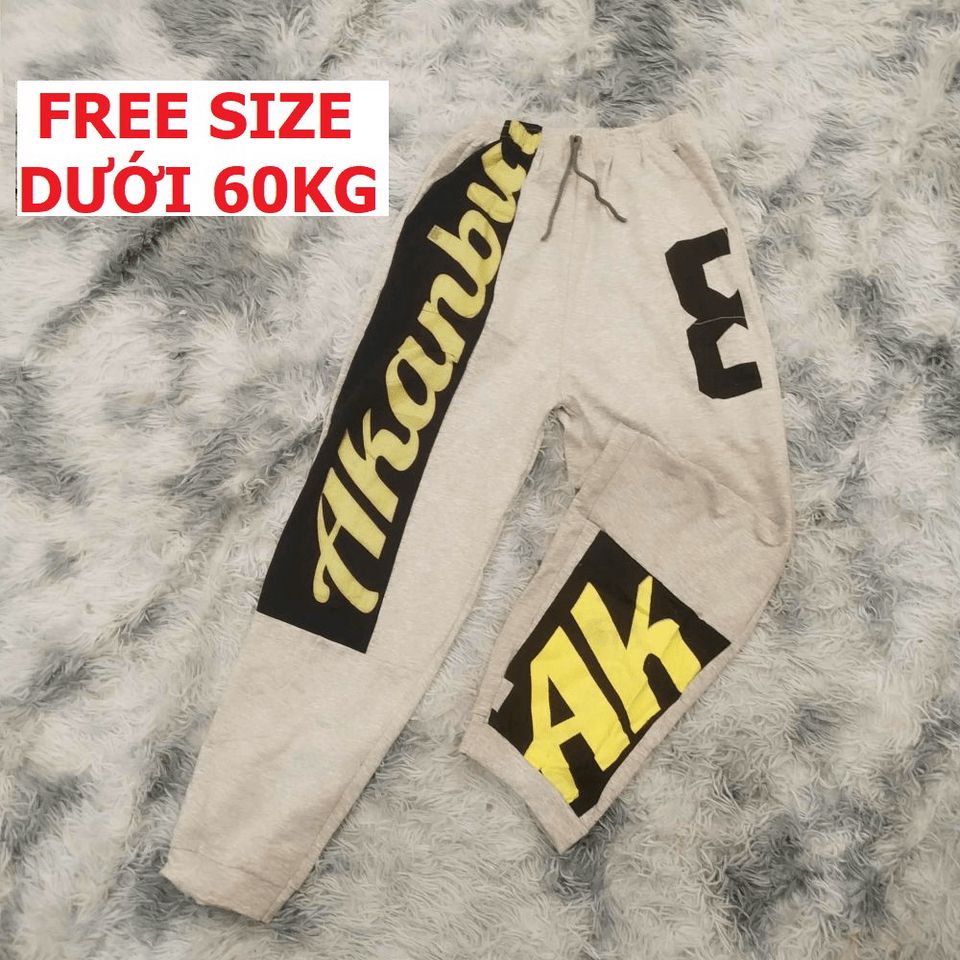 Quần Jogger Thể Thao Nam Nữ FREESIZE - Quần Tập Gym Mùa Đông Xám Ống Rộng Dễ Phối Đồ, Phong Cách Trẻ Trung Unisex