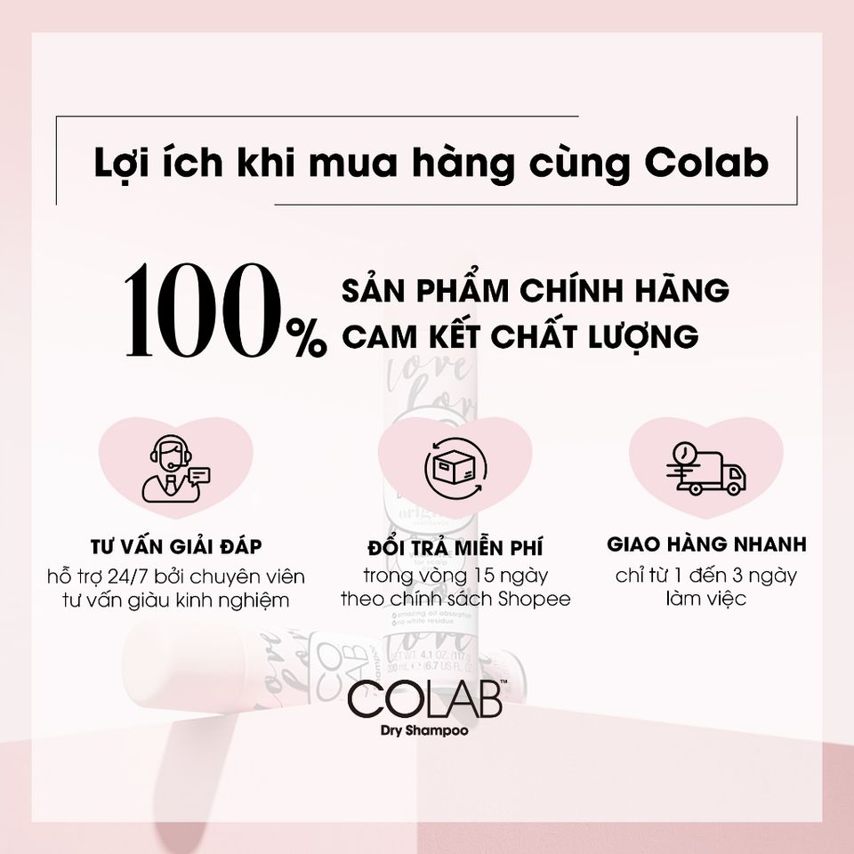 Dầu Gội Khô Colab Pro 200ml - Tạo Phồng Gấp 5 Lần, Che Khuyết Điểm Chân Tóc, Thích Hợp Dùng Ngày Đêm, Hương Dừa Tươi Quyến Rũ