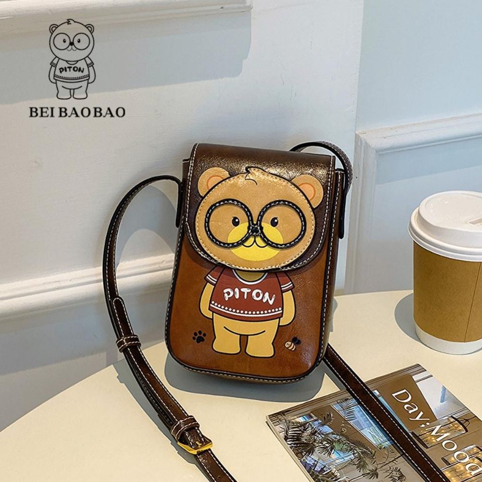 Túi Đeo Chéo Nữ Bill Bear Mini Dễ Thương - Thiết Kế Thời Trang Cao Cấp, Đựng Điện Thoại, Phù Hợp Khi Đi Chơi, Dã Ngoại