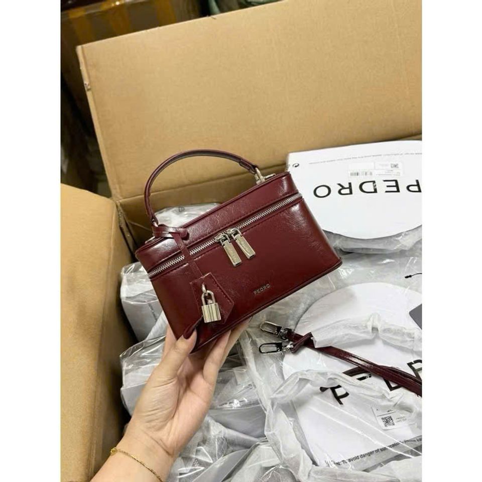 Túi Cốp Dẹt Pero Size 20 Kèm Tag Treo Ổ Khoá - Túi Xách Nữ Quảng Châu Cao Cấp Thời Trang, Thiết Kế Sang Trọng, Dễ Dàng Phối Đồ