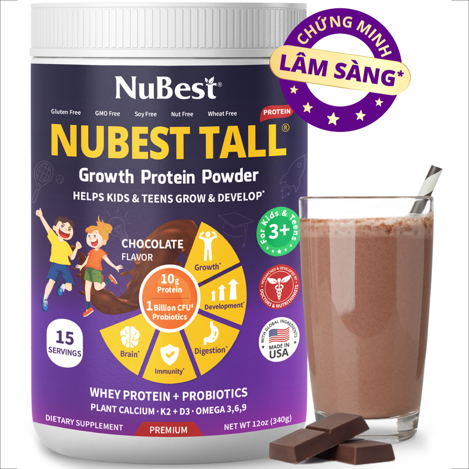 Thực Phẩm Bổ Sung Sữa Bột NuBest Tall Protein Chocolate Nhập Khẩu Mỹ
