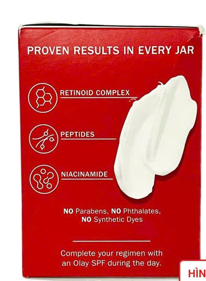 Kem Dưỡng Trắng Da OLAY Retinol 24 Max 2X Peptides - Kem Chống Lão Hóa Ban Đêm, 48gr, Mỹ, Không Hương Liệu
