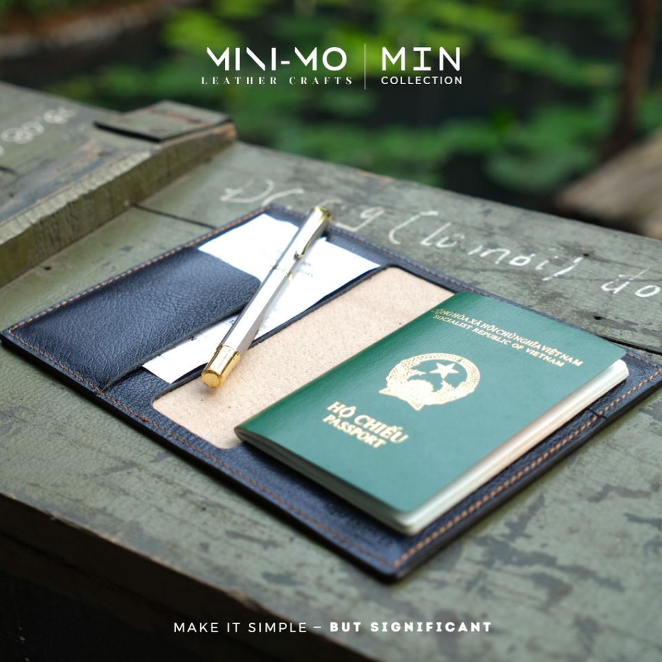 Sổ Tay Ghi Chép MINI-MO Bìa Da Thật A6 - Sản Phẩm Thủ Công Chống Thấm Nước, Bảo Hành Trọn Đời SA6-01
