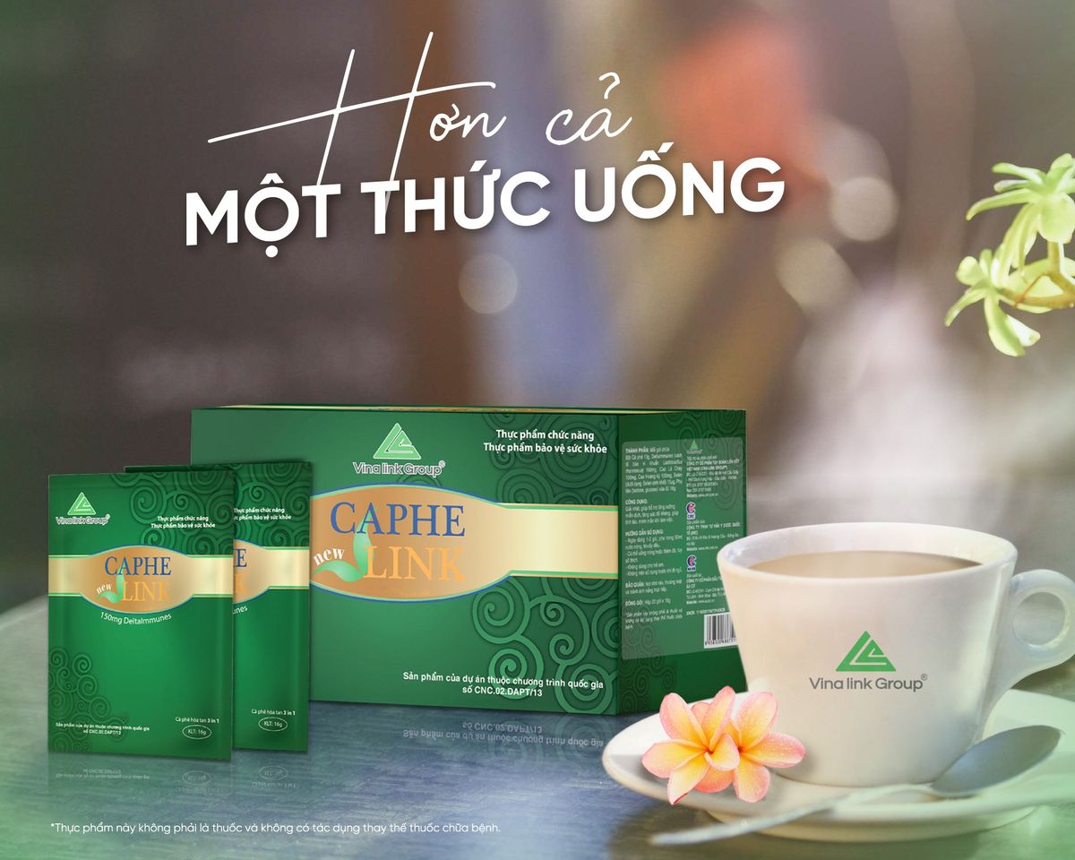 Cà Phê Decaf Caphelink New - Thảo Mộc Hữu Cơ Tỉnh Táo Tự Nhiên, Không Say, Hương Vị Độc Đáo, Hộp 20 Gói