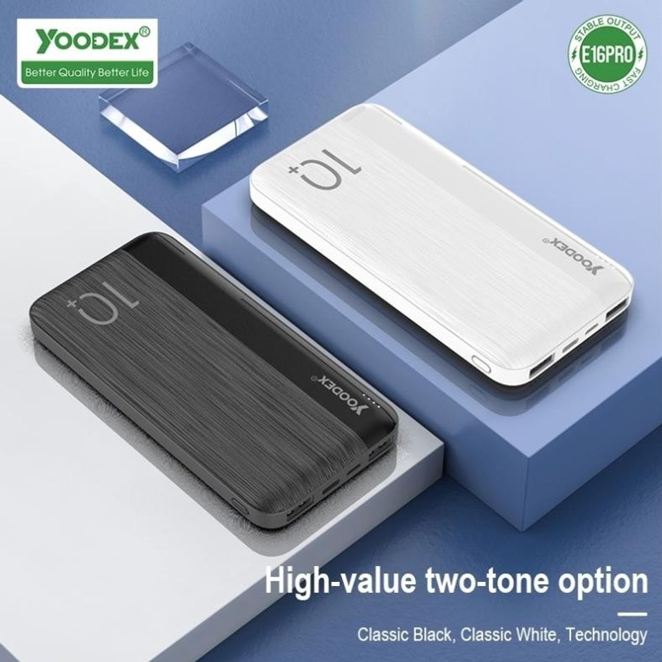 Pin Dự Phòng 10.000mAh YOODEX E16PRO - Sạc Nhanh An Toàn, Thiết Kế Sang Trọng, Chống Trầy Xước, Dễ Dàng Mang Theo