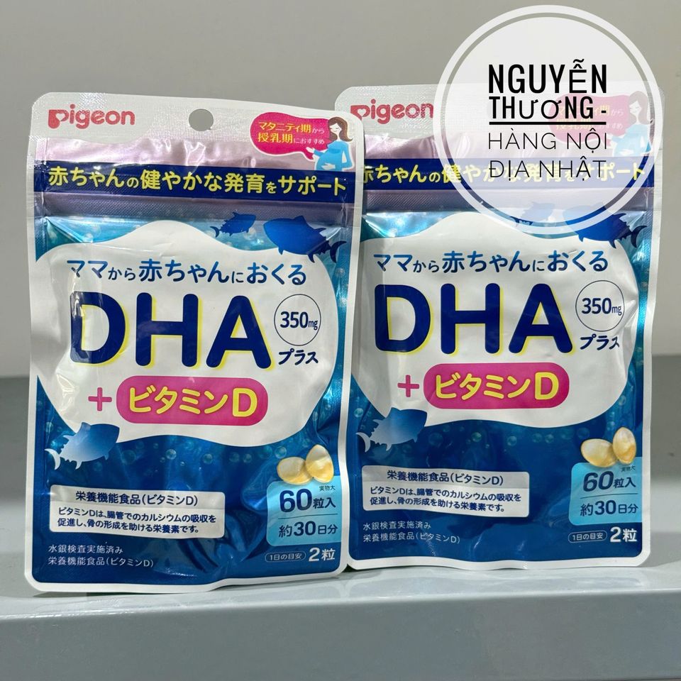 Viên uống bổ sung DHA cho bà bầu Pigeon Nhật Bản - Hỗ trợ phát triển trí não và sức khỏe mẹ&bé tốt nhất!