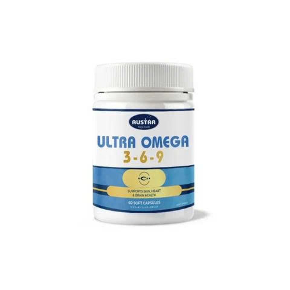 Viên Uống Austar Ultra Omega 3-6-9 - Bổ Não, Đẹp Da, Khỏe Tim, Hỗ Trợ Sức Khỏe Tổng Thể (60 Viên)
