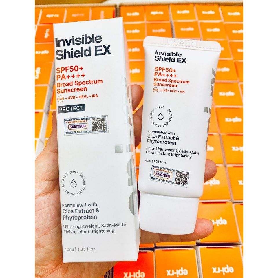 Kem Chống Nắng Invisible Shield EX Kiềm Dầu Nâng Tông 40ml - SPF50+, Chống Nước, Dành Cho Da Nhạy Cảm, Mỏng Nhẹ, Không Gây Bí Da