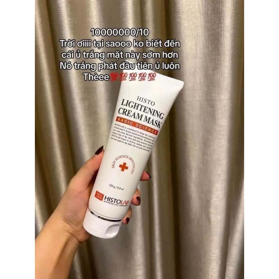 Mặt Nạ Dưỡng Trắng Histolab Lightening Cream Mask 250g - Chăm Sóc Da Mặt Căng Mịn, Ngăn Ngừa Sạm Da, Giàu Dưỡng Chất Hàn Quốc