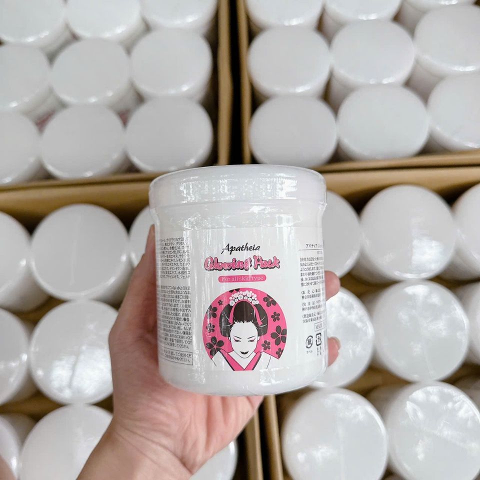 Kem Ủ Trắng GLOWING PACK Nhật Bản 500gr - Trắng Da, Căng Bóng, Se Lỗ Chân Lông, Chống Lão Hóa, Sạch Bụi Bẩn, Tẩy Nám, Vết Tàn Nhang