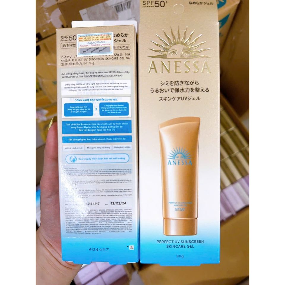 Gel Chống Nắng Anessa Perfect UV SPF50+/PA++++ 90g - Dưỡng Ẩm, Bảo Vệ Da Khỏe Mạnh Trước Tia UV & Ánh Sáng Xanh