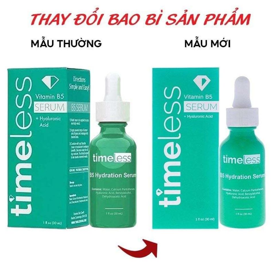 Serum Timeless Vitamin B5 30ml - Dưỡng Da Làm Dịu, Phục Hồi Da Mụn, Cấp Nước, Chống Kích Ứng, Phù Hợp Mọi Loại Da