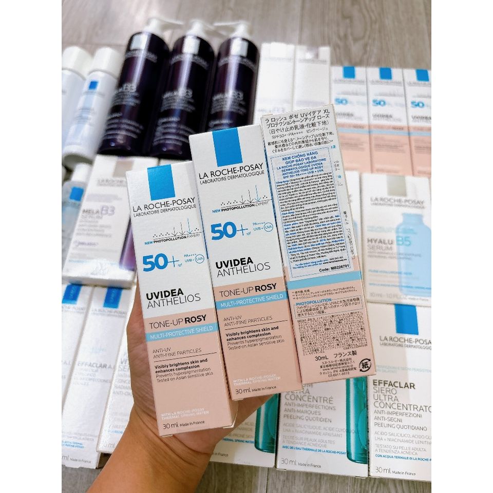 Kem Chống Nắng La Roche-Posay Anthelios Tone-Up Rosy SPF50+ 30ml - Bảo Vệ Da, Nâng Tông Sáng Ánh Hồng, Dược Mỹ Phẩm Từ Pháp