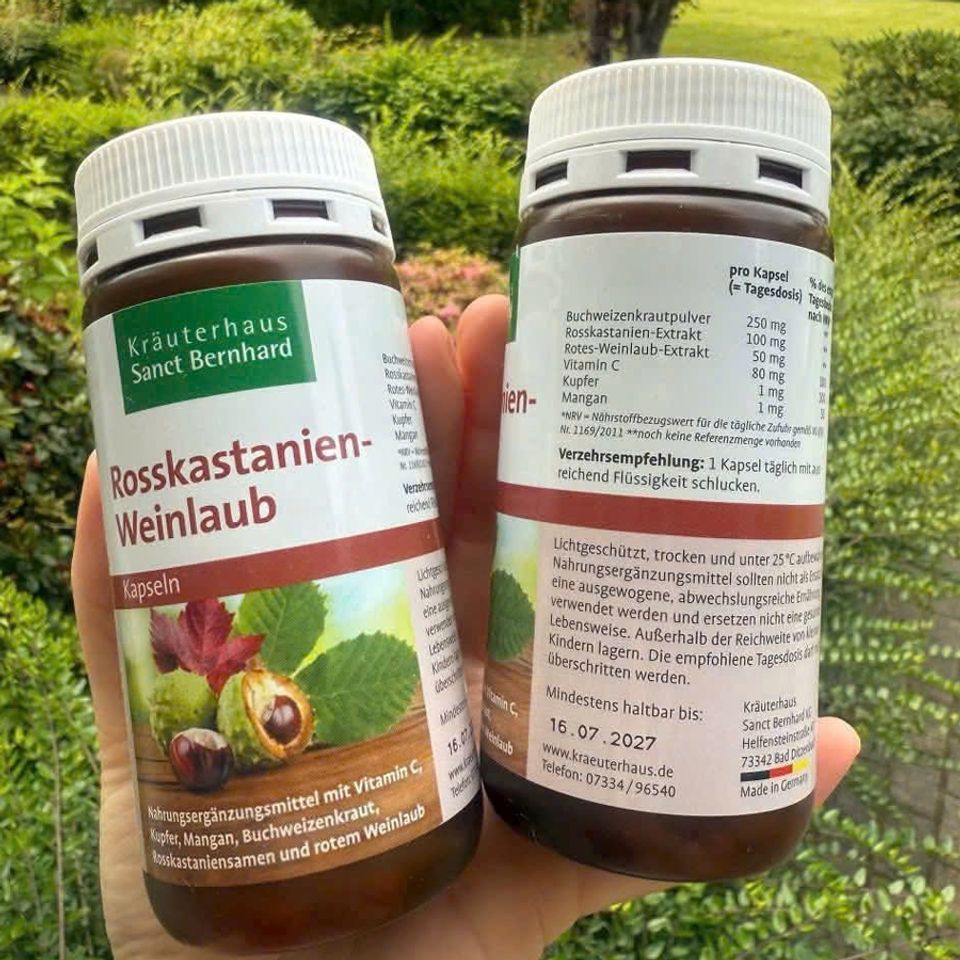 Viên uống khỏe tĩnh mạch Rosskastanien Weinlaub Đức 120 viên