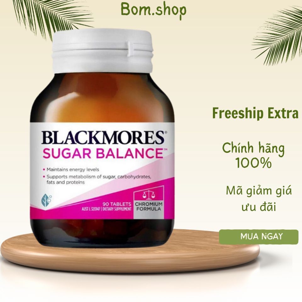 Viên Uống Cân Bằng Đường Huyết Blackmores Sugar Balance 90 Viên - Hỗ Trợ Điều Trị Tiểu Đường, Cải Thiện Sức Khỏe Tim Mạch