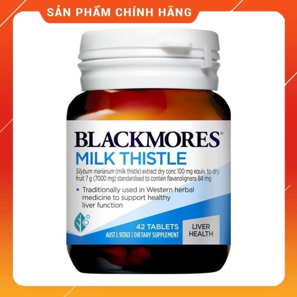 Viên Uống Thải Độc Gan Blackmores Milk Thistle 42 Viên - Hỗ Trợ Chức Năng Gan, Xuất Xứ Úc, Thực Phẩm Chức Năng Chất Lượng
