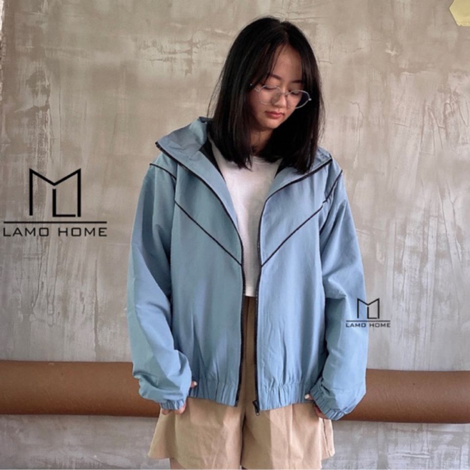 Áo Khoác Dù Chống Nắng Lamo Home A010 - Áo Kaki 2 Lớp, Túi Dây Kéo Tiện Lợi, Thời Trang Nữ Năng Động
