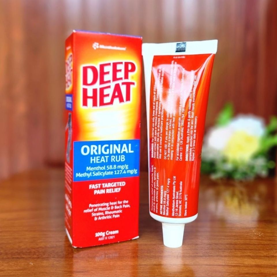 Kem Xoa Bóp Deep Heat 100g - Giảm Đau, Kháng Viêm Hiệu Quả Cho Thể Thao - Sản Phẩm Chính Hãng Mỹ