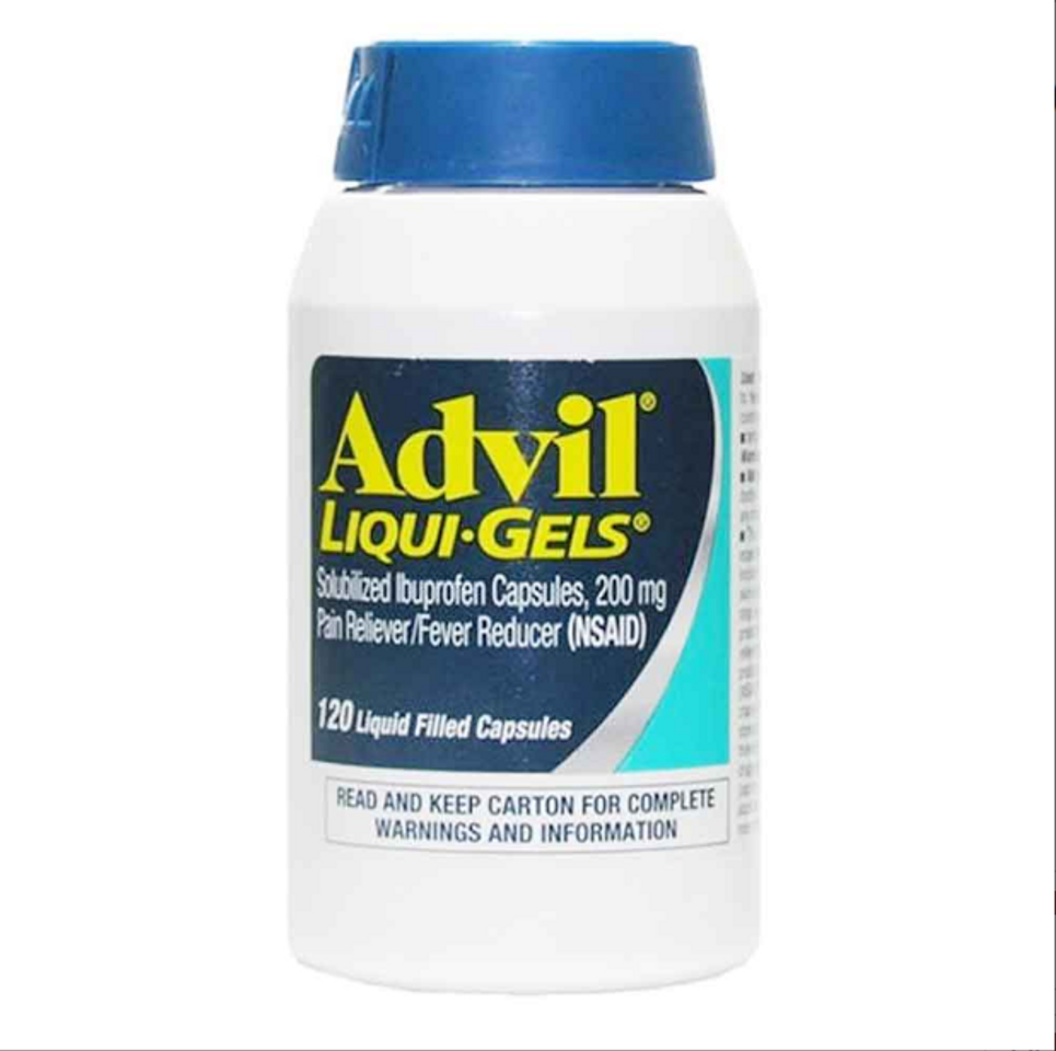 Viên Uống Giảm Đau Hạ Sốt Advil Liqui-Gels 120 viên - Hiệu Quả Nhanh Chóng với Ibuprofen, Giảm Đau và Hạ Sốt Tối Ưu