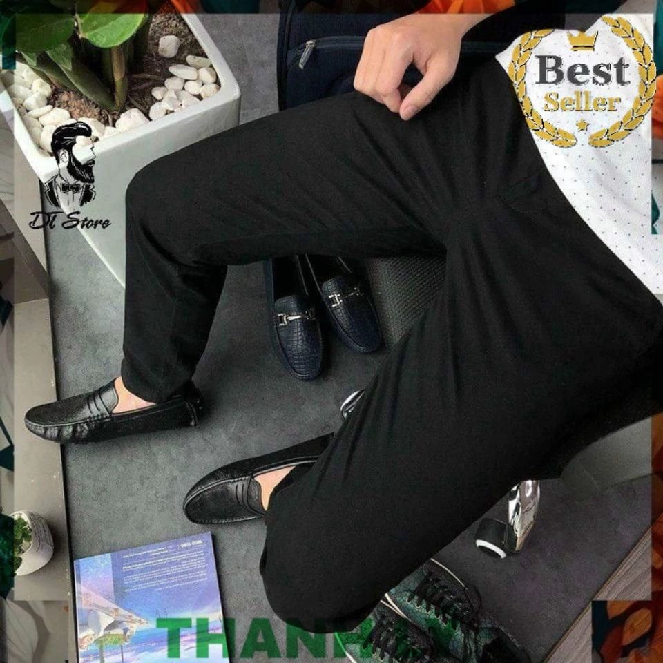 Quần Kaki Nam Đen Dáng Âu Slimfit Thời Trang Cao Cấp Năng Động Trẻ Trung - Lựa Chọn Phong Cách Đi Học, Đi Chơi, Đi Làm
