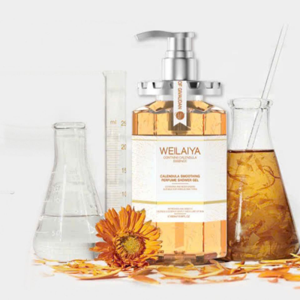 Sữa Tắm Trắng Da Cánh Hoa Cúc Vạn Thọ Weilaiya 450ml - Dưỡng Da Mịn Màng, Chống Viêm, Làm Sáng Tông Da, Chăm Sóc Toàn Thân
