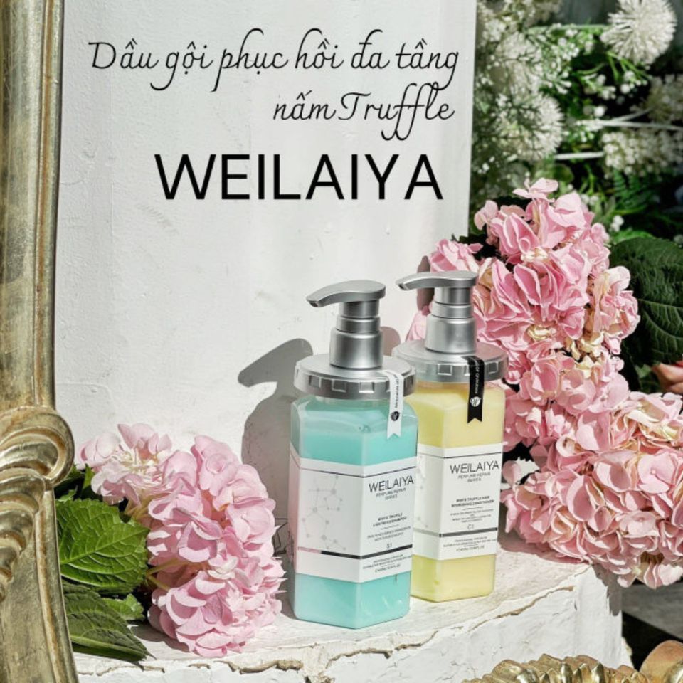 Bộ Dầu Gội Xả Phục Hồi Đa Tầng Nấm Truffle Weilaiya 450ml - Chăm Sóc Tóc Hư Tổn, Dưỡng ẩm Và Chống Oxy Hóa