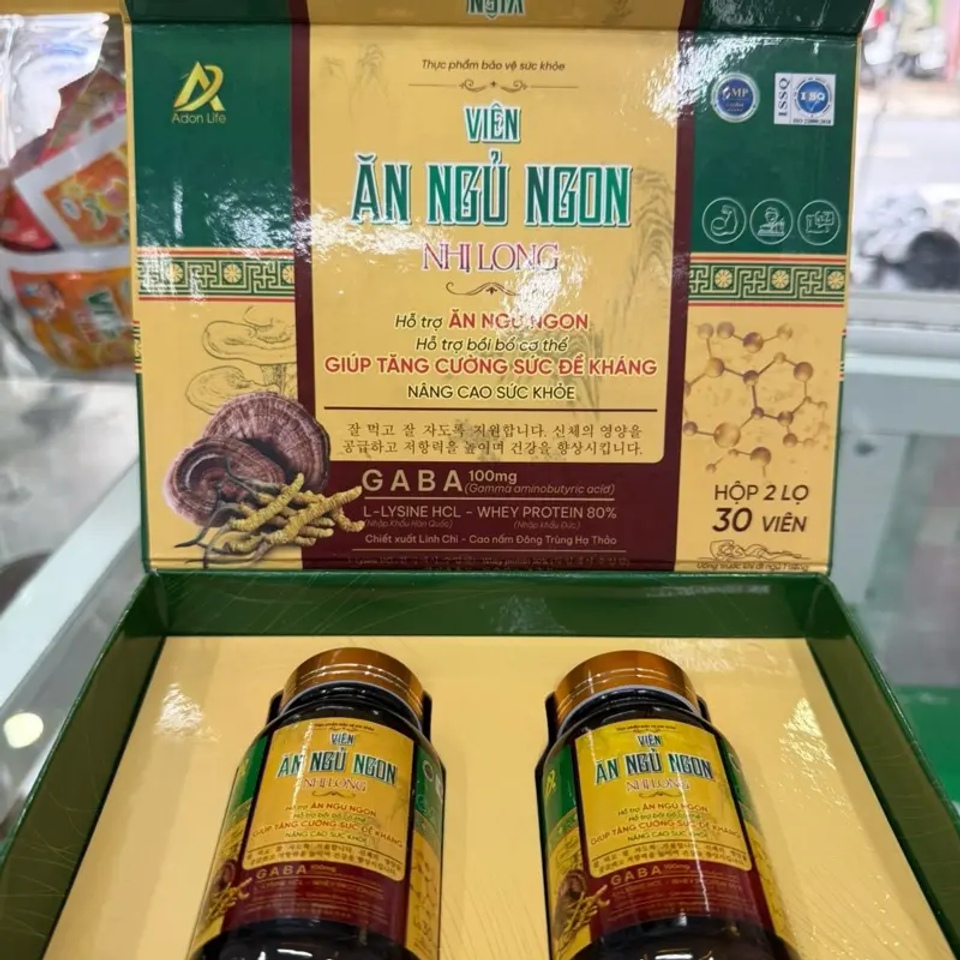 Viên Ăn Ngủ Ngon Nhị Long 60 Viên - Hỗ Trợ Giấc Ngủ Sâu và Tăng Cường Sức Đề Kháng Tự Nhiên, Bổ Sung Dinh Dưỡng Chất Lượng