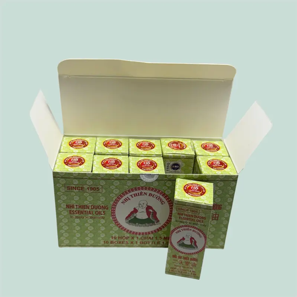Dầu Nhị Thiên Đường 1.5ml - Hỗ Trợ Cảm Mạo, Phong Hàn, Sổ Mũi - Sản Phẩm Thảo Dược Truyền Thống Việt Nam
