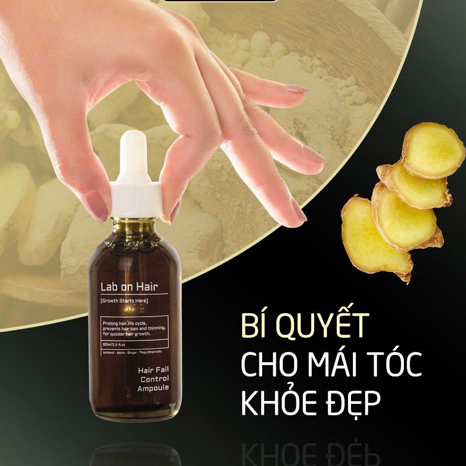 Tinh Chất Hỗ Trợ Mọc Tóc Lab On Hair 60ml - Giảm Gãy Rụng, Tăng Cường Dưỡng Chất Với Gừng, Biotin, Chiết Xuất Thực Vật