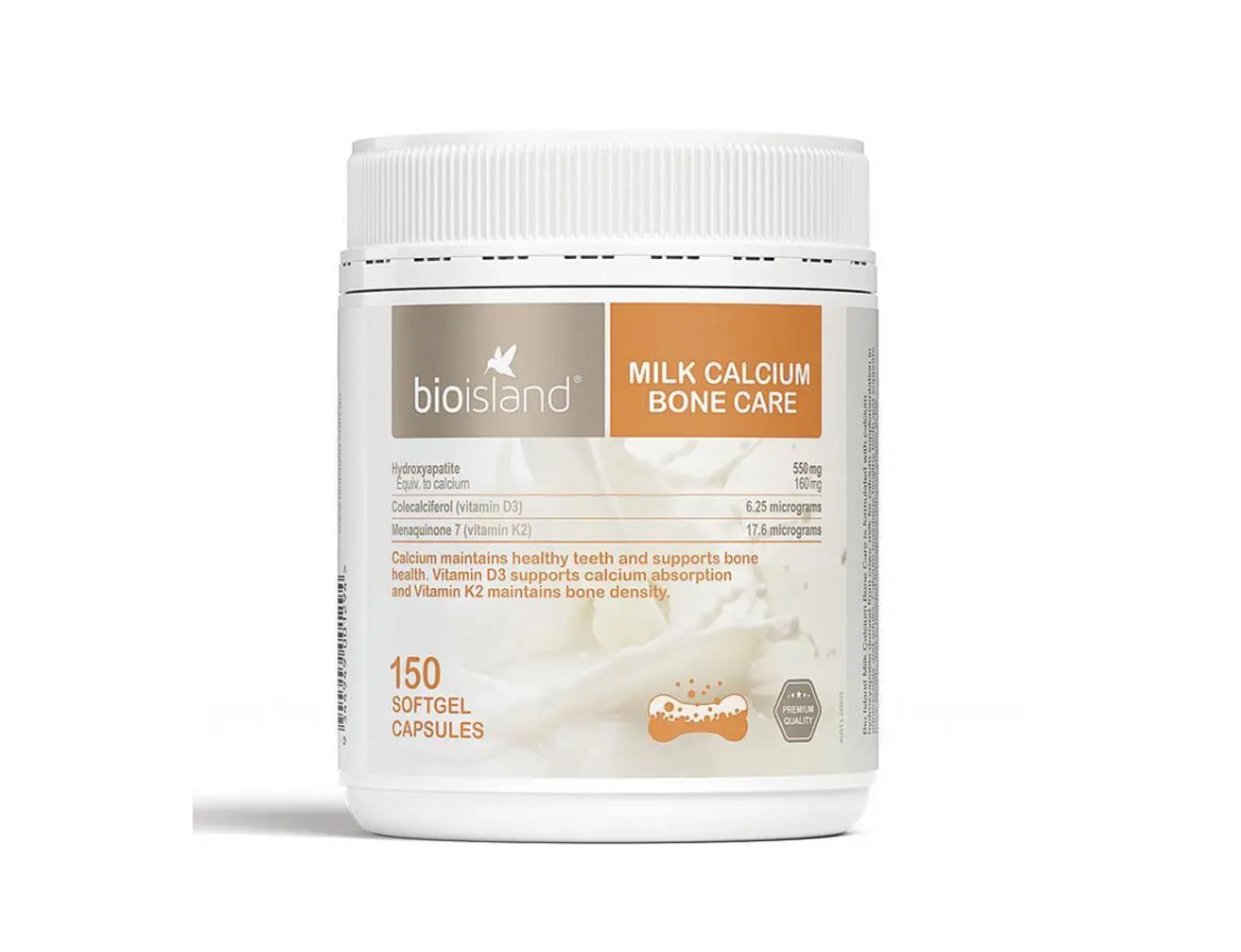 Viên uống Canxi Sữa Bio Island Milk Calcium 150 viên – Hỗ trợ xương khớp toàn diện, nhập khẩu Úc, vitamin D3 và K2.