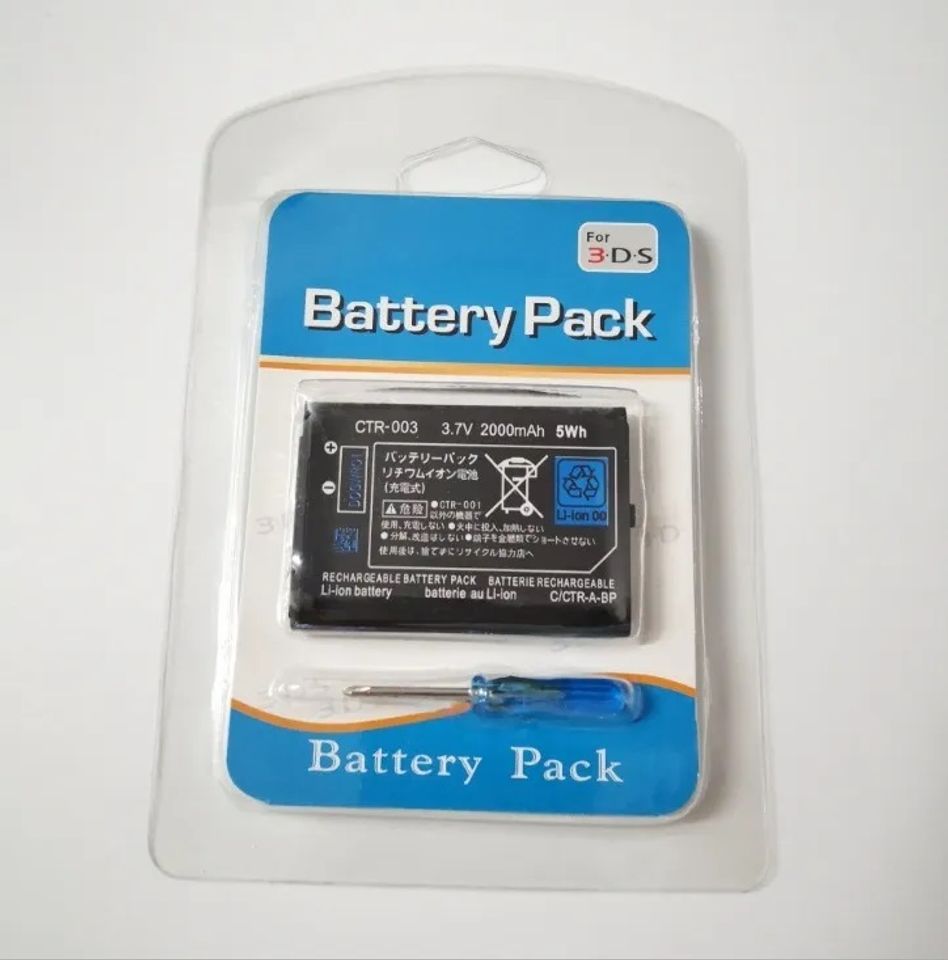 Pin Máy Game Nintendo 2DS, 3DS (CTR-003) - Dung Lượng Cao, Thời Gian Chơi Dài, Kèm Tuốc Nơ Vít Nguyên Hộp