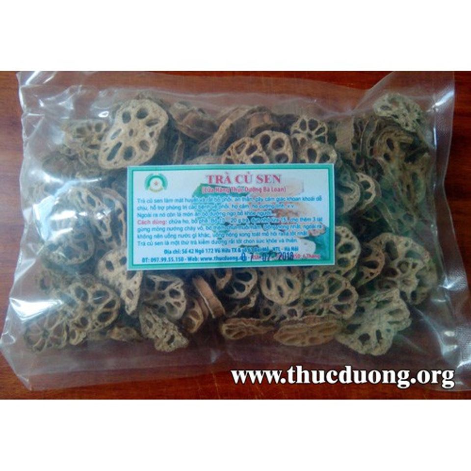 Trà Củ Sen Phơi Khô 200g Bà Loan - Thức Uống Bổ Dưỡng Tốt Cho Phổi, Thơm Ngon và Dễ Chế Biến
