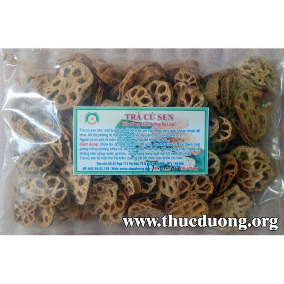 Trà Củ Sen Phơi Khô 200g Bà Loan - Thức Uống Bổ Dưỡng Tốt Cho Phổi, Thơm Ngon và Dễ Chế Biến