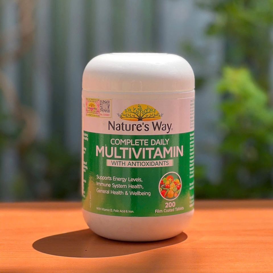 Vitamin Tổng Hợp Nature’s Way Complete Daily Multivitamin 200 Viên - Hỗ Trợ Sức Đề Kháng, Nhập Khẩu Chính Ngạch Úc