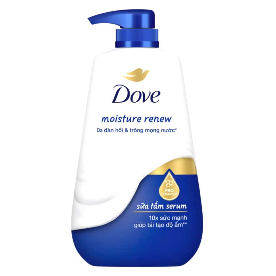 Sữa Tắm Dove Pro-Ceramide Moisture Renew 500g - Dưỡng ẩm & Làm mềm da, Hương thơm lâu, Dành cho mọi loại da
