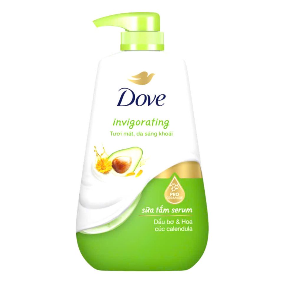 Sữa Tắm Serum Dove Pro-Ceramide Dầu Bơ & Hoa Cúc 500g - Tăng Cường Độ Ẩm, Làm Mềm Da, Tươi Mát, Phù Hợp Với Mọi Loại Da