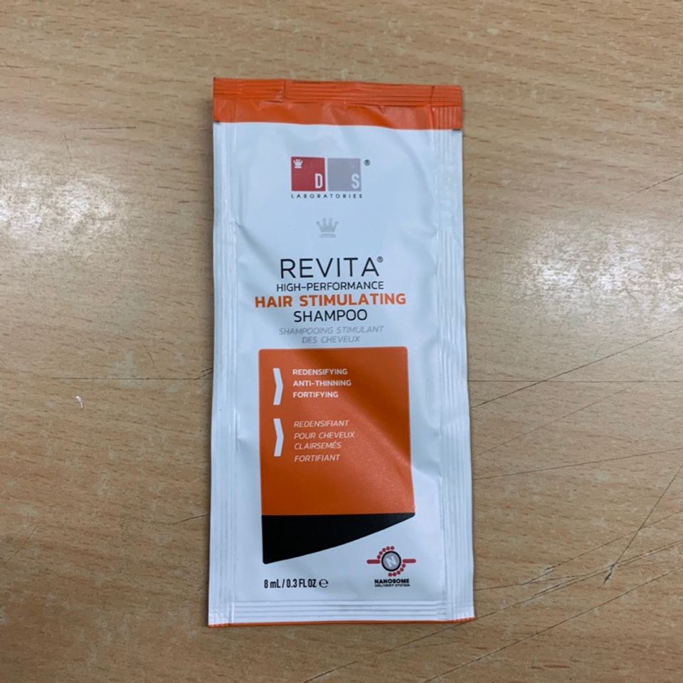 Dầu gội Revita 8ml - Giảm gãy rụng, kích thích mọc tóc - Chăm sóc tóc cho nam, nữ, an toàn cho tóc nhuộm, không chứa sulfate