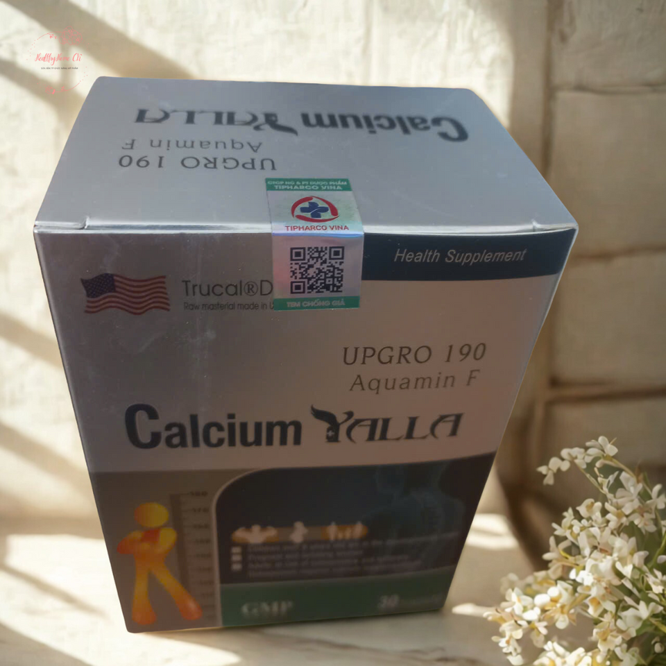 Canxi Yalla - Bổ Sung Canxi Dễ Hấp Thu Cho Trẻ Trên 6 Tuổi, Bà Bầu & Mẹ Cho Con Bú - Giúp Xương Chắc Khỏe, Ngăn Ngừa Loãng Xương