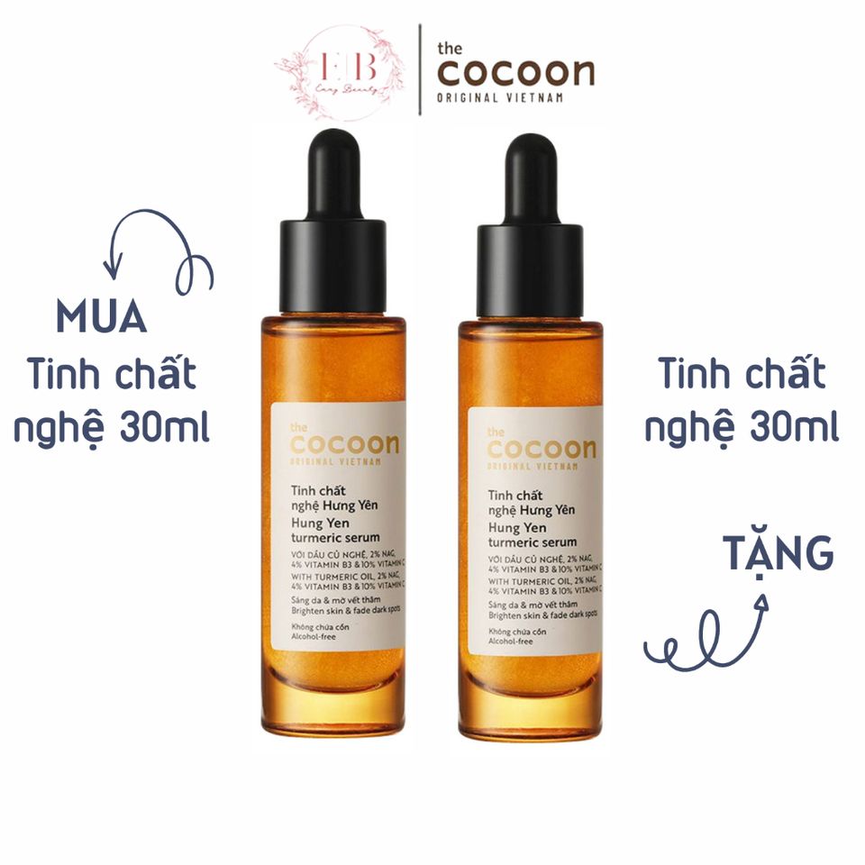 Tinh Chất Nghệ Hưng Yên Cocoon 10% Vitamin C - Serum Giảm Thâm, Làm Sáng Da, Dưỡng Ẩm 30ml, Chống Lão Hóa