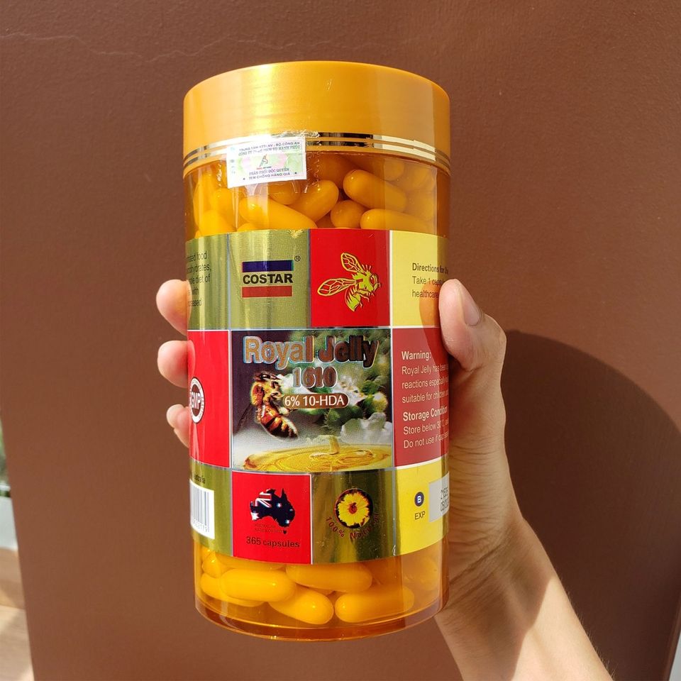 Viên sữa ong chúa Royal Jelly 6% 1610mg 10 HDA Úc - Tăng cường sức đề kháng, làm đẹp da, hỗ trợ giấc ngủ ngon, 365 viên