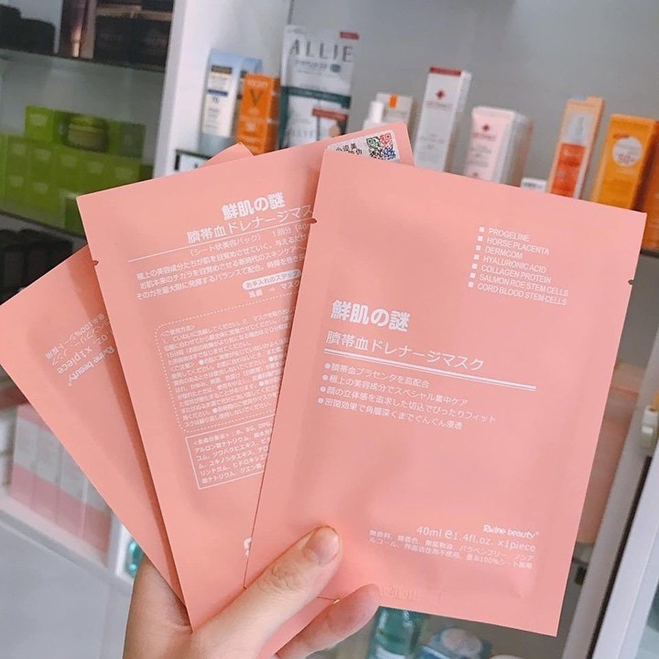Mặt Nạ Nhau Thai Cừu Rwine Beauty - Mặt Nạ Tế Bào Gốc Nhật Bản Cấp Nước & Trẻ Hóa Da, Chống Lão Hóa, Dưỡng Ẩm Tối Ưu