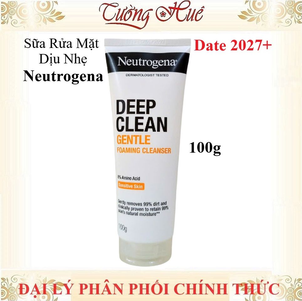Sữa Rửa Mặt Dịu Nhẹ Neutrogena Deep Clean 100g - Sạch Sâu, Dưỡng Ẩm, Phù Hợp Cho Da Nhạy Cảm, Chuyên Gia Khuyên Dùng