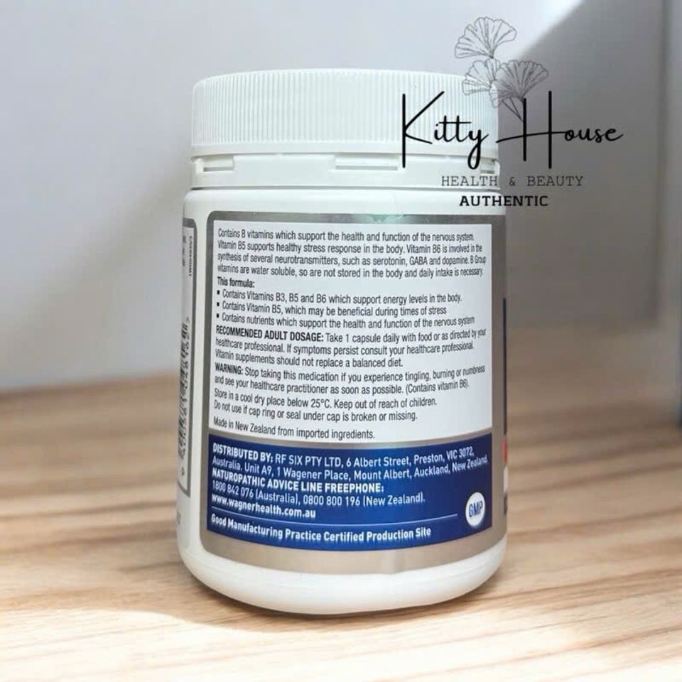 Viên Uống Bổ Sung Vitamin Nhóm B Wagner Mega B+ 100 Viên - Hỗ Trợ Chức Năng Hệ Thần Kinh và Giảm Stress