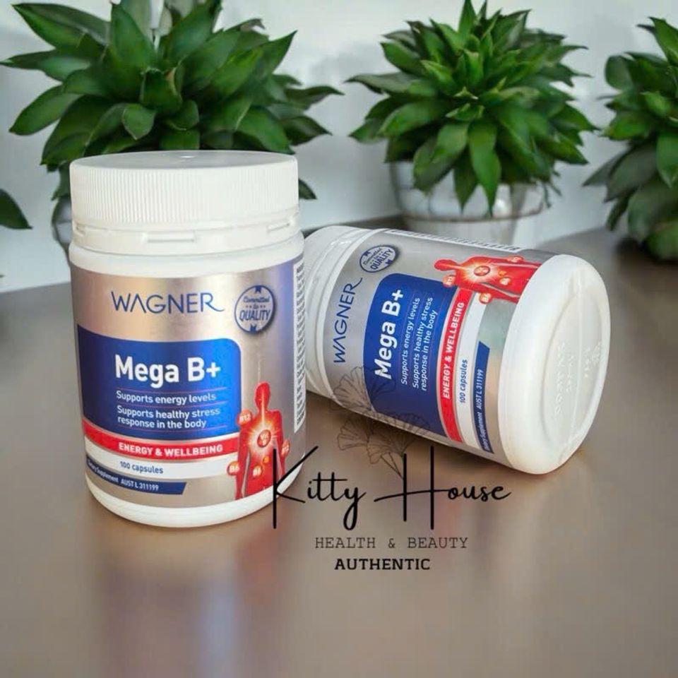 Viên Uống Bổ Sung Vitamin Nhóm B Wagner Mega B+ 100 Viên - Hỗ Trợ Chức Năng Hệ Thần Kinh và Giảm Stress