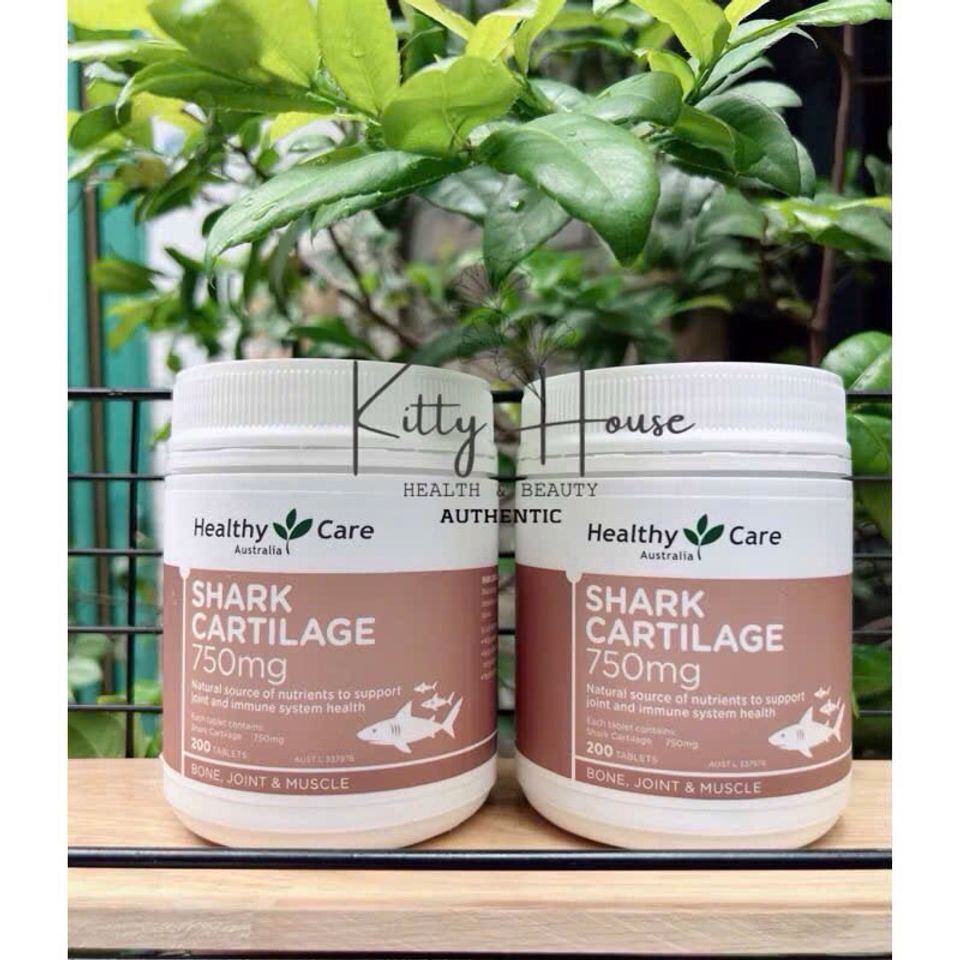 Viên uống bổ khớp sụn cá mập Shark Cartilage Healthy Care lọ 200V